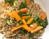 A picture of step 8 of Brown rice and veggie stir fry.