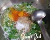 A picture of step 2 of 15 minutes Onion Flower Stalk Anda Bhurji.
