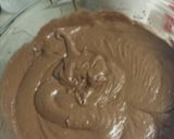 A picture of step 2 of Chocoflan flan cake.