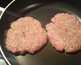 A picture of step 3 of Ebony 's burgers.