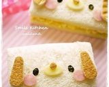 A picture of step 6 of Little Puppy Sandwich for Bento.
