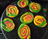A picture of step 17 of Sweet colourful Custard mathari.