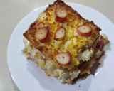 Foto del paso 4 de la receta: Sándwich de hamburguesa marinera, jamón dulce y queso
