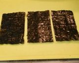 A picture of step 3 of Decorated Sushi Rolls: Snowmen Nori Rolls.