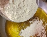 A picture of step 2 of Singhare Ka Halwa.