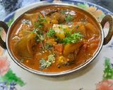 A picture of step 7 of Brinjal potato 🥔 gravy.