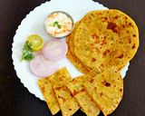 A picture of step 7 of Soya chunks parantha Soyabin ke parathe.
