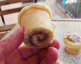 A picture of step 19 of Mini Hazelnut and Walnut Praline Piononos with Pastry Cream.
