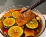 Hình bước làm 1 của món Cá hồi ngâm tương gây thương nhớ