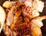 A picture of step 3 of Chicken karhai.