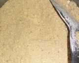 A picture of step 1 of Besan ki mithae.