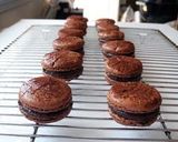 A picture of step 33 of Rich Bitter Chocolate Macarons.