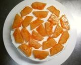 A picture of step 6 of Summer Fruit Decorated Cake.