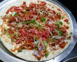 A picture of step 2 of Veg pizza.