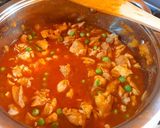Zöldborsós rizseshús dobálós savanyúsággal🐓🐔🧄🧅🥒 recept fázis 2 fotója