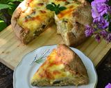 Foto del paso 6 de la receta: Tarta de zapallito, berenjena ahumada yricota con masa de queso😀