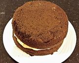 A picture of step 11 of Chocolate Pumpkin Layer Cake.