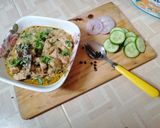 A picture of step 4 of Black pepper chicken.