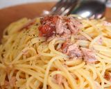 A picture of step 3 of Tuna and Umeboshi Pasta.
