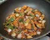 A picture of step 4 of Easy Sweet & Sour Pork with Mentsuyu.