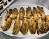 Une image de l'étape 11 de Endives braisées au bouillon de gambas, thym frais et jambon cru.