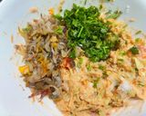 A picture of step 2 of Jawla(Tiny Shrimp) and Mixed Vegetables Fritters.