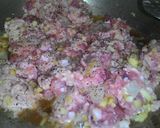A picture of step 2 of Filipino Pork Picadillo.
