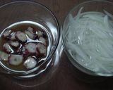 A picture of step 1 of Pasta with Octopus and Anchovy Pasta Sauce.