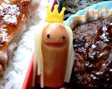 A picture of step 5 of For Character Bento: Locks of Hair for a Wiener Sausage.