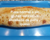 Foto del paso 10 de la receta: Pizza normal o sin gluten estirada o enrollado de pollo y queso