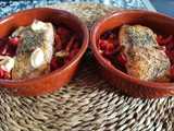Lomo de salmón con pimiento y philadelphia especiado al horno