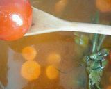 Tejfölös zöldbableves vajgaluskával recept fázis 4 fotója
