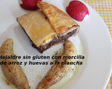 Foto del paso 9 de la receta: Hojaldre sin gluten con morcilla de arroz y huevas a la plancha