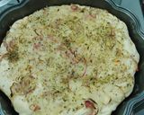 Foto del paso 10 de la receta: Figaza rellena de salchichas y huevo con mozzarella