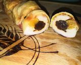 Gluténmentes aszalt gyümis csirkemell, fokhagymás-tejfölös virslisalátával recept fázis 7 fotója