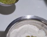 A picture of step 1 of (Shivratri) Green stuffed pattice.