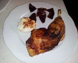 A picture of step 6 of Light BBQ Chicken Thighs with Crispy Cecina.