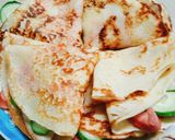 Hình bước làm 2 của món Banh crepe nhân mặn