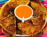 A picture of step 8 of Jowar Masala Chilla.
