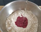 A picture of step 1 of Beetroot wheat tortilla wrap.