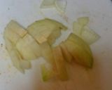 A picture of step 4 of Walnut stir-fry Bok Choy.