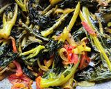 A picture of step 5 of Broccoli Leaves Bhaji.
