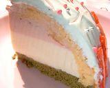 A picture of step 16 of For Girls' Day Festival Hishimochi-style No-Bake Cheese Cake.