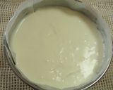 A picture of step 7 of Tri-Color No-bake Cheesecake Topped with Jello.