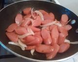 A picture of step 1 of Sausage Quesadilla-Style Breakfast Sandwiches.