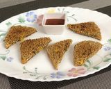 A picture of step 10 of Veg Sesame Toast.