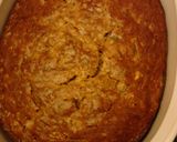A picture of step 9 of THE DRUNKEN NUT ( alcoholic banana nut bread).