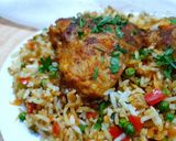 A picture of step 4 of Fried Rice with Vegetables.
