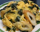 A picture of step 7 of Stir-fried Eggs and Wakame Seaweed with Chikuwa.