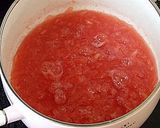 A picture of step 10 of Pink Hued Apple Jam using Red Gold Apples.